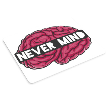 Tappetino mouse con frase cervello con frase - TenStickers