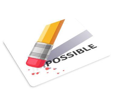 Tappetino mouse con frase Niente è impossibile - TenStickers