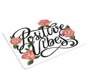 Tappetino mouse con frase Vibrazioni positive - TenStickers