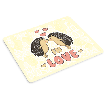 Tappetino mouse con frase ricci che si baciano - TenStickers