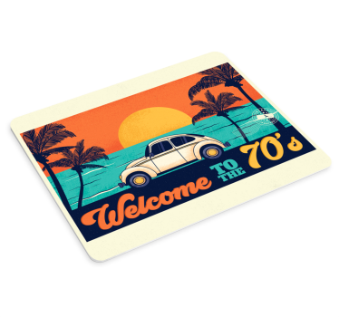Tappetino mouse con frase Benvenuti negli anni '70 - TenStickers