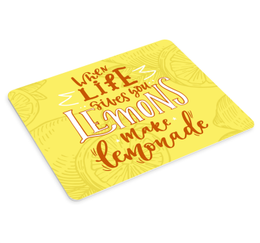 Tappetino mouse con frase motto della vita della limonata - TenStickers