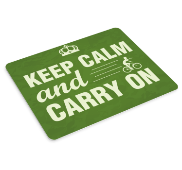 Tappetino mouse con frase mantieni la calma bicicletta - TenStickers