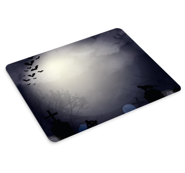 Tappetino mouse con frase paesaggio notturno misterioso - TenStickers