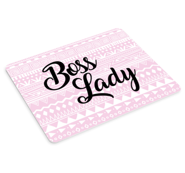 Tappetino mouse con frase ispirazione boss lady - TenStickers