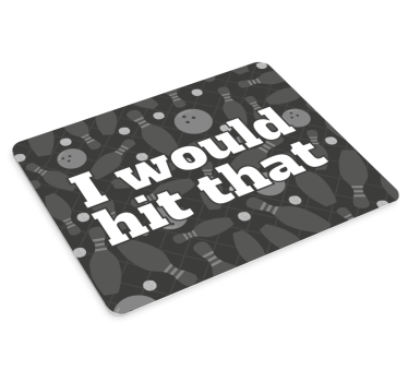 Tappetino mouse con frase citazione bowling - TenStickers