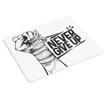 Tappetino mouse con frase pugno che tiene una fasciatura - TenStickers
