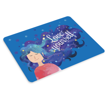 Tappetino mouse con frase ispirazione per capelli stellati - TenStickers