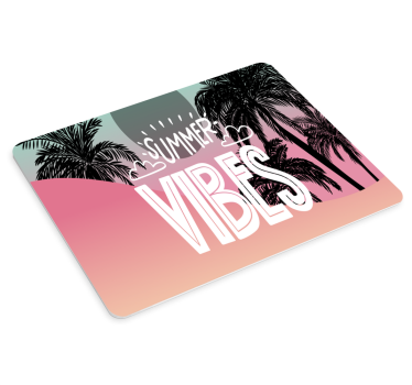 Tappetino mouse con frase vibrazioni estive tropicali - TenStickers