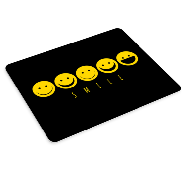 Tappetino mouse con frase collezione emoji sorriso - TenStickers