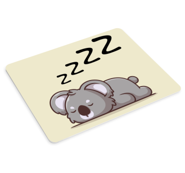 Tappetino mouse anime illustrazione koala che dorme - TenStickers