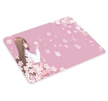 Tappetino mouse anime personaggio floreale affascinante - TenStickers