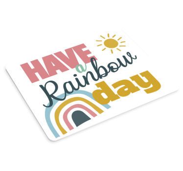 Tappetino mouse con frase abbiate un arcobaleno - TenStickers