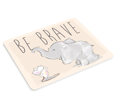 Tappetino mouse con frase compagni animali incoraggianti - TenStickers