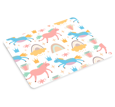 Tappetino mouse anime con motivi di unicorni carini - TenStickers