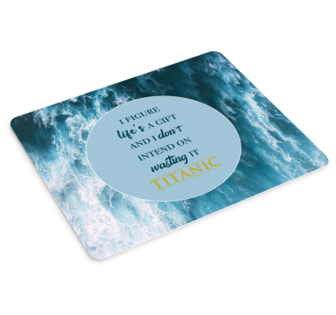 Tappetino mouse con frase onde ispiratrici - TenStickers