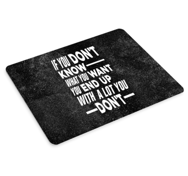 Tappetino mouse con frase consigli di vita ispiratori - TenStickers