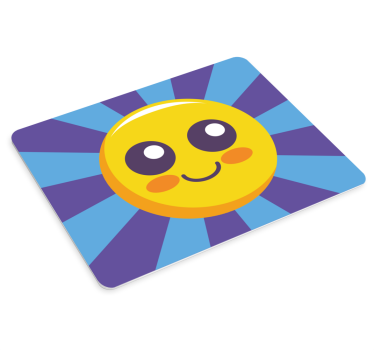 Tappetino mouse anime faccia di sole felice - TenStickers