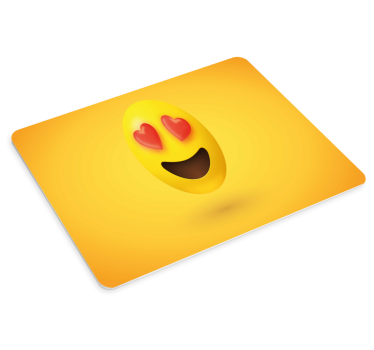 Tappetino mouse con frase espressione emoji amore - TenStickers