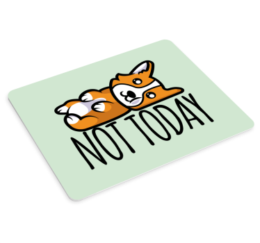 Tappetino mouse con frase volpe giocosa - TenStickers