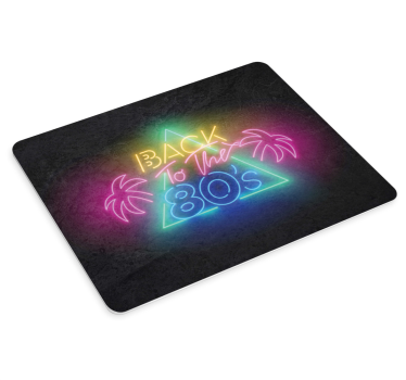 Tappetino mouse con frase estetica neon retro - TenStickers