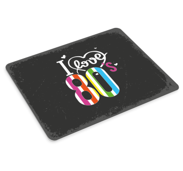 Tappetino mouse con frase amore colorato anni '80 - TenStickers