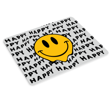 Tappetino mouse con frase emblema faccia sorridente - TenStickers