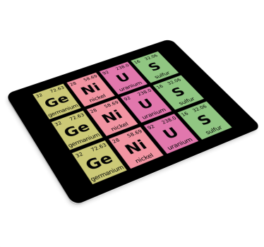 Tappetino mouse con frase esposizione elementi periodici - TenStickers