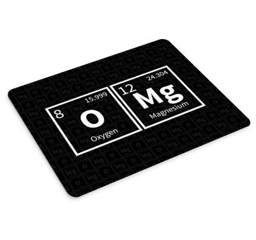 Tappetino mouse con frase design elementi chimici - TenStickers