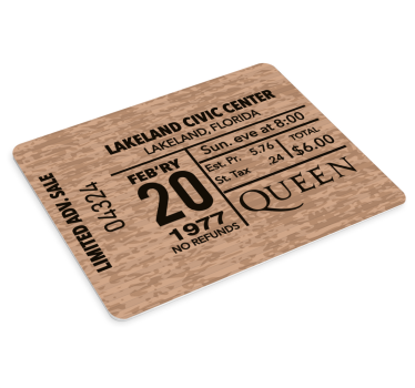 Tappetino mouse con frase biglietto evento vintage - TenStickers