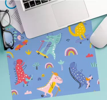 Tappetino mouse anime avventure di dinosauri fantasiosi - TenStickers