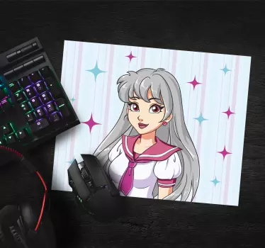 Tappetino mouse anime opere d'arte di personaggi anime - TenStickers