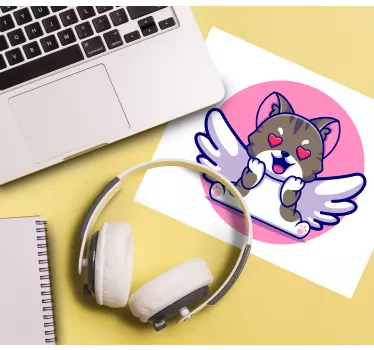 Tappetino mouse anime simpatico gatto volante - TenStickers