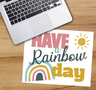 Tappetino mouse con frase abbiate un arcobaleno - TenStickers