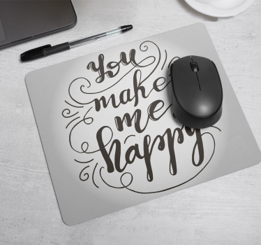 Tappetino mouse con frase arte di messaggi gioiosi - TenStickers