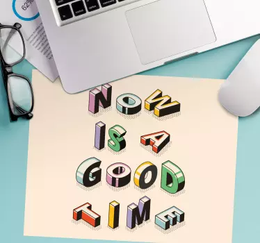 Tappetino mouse con frase arte testuale motivazionale - TenStickers