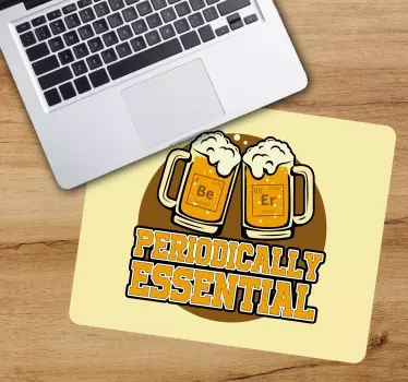 Tappetino mouse con frase chimica della birra - TenStickers