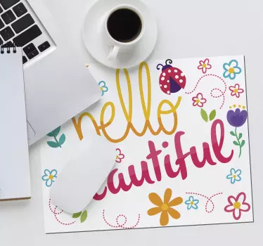 Tappetino mouse con frase Ciao bello - TenStickers