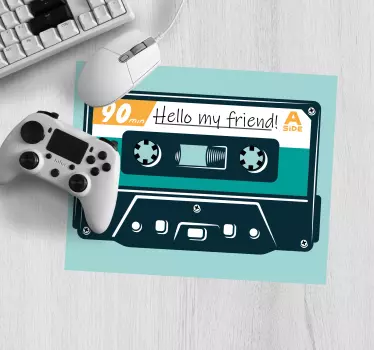 Tappetino mouse con frase citazione cassetta audio classica - TenStickers
