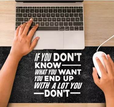Tappetino mouse con frase consigli di vita ispiratori - TenStickers