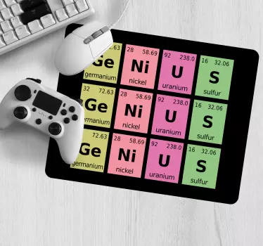 Tappetino mouse con frase esposizione elementi periodici - TenStickers