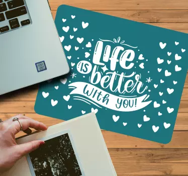 Tappetino mouse con frase espressione di vita sincera - TenStickers
