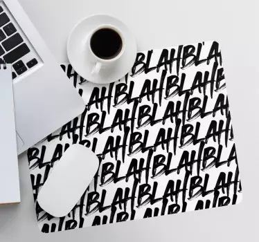 Tappetino mouse con frase espressione in grassetto - TenStickers