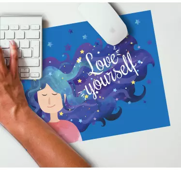 Tappetino mouse con frase ispirazione per capelli stellati - TenStickers