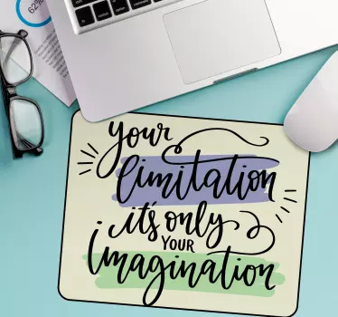 Tappetino mouse con frase messaggio di ispirazione - TenStickers