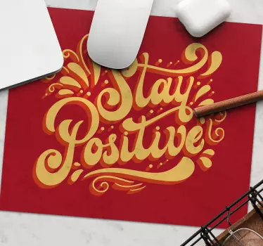 Tappetino mouse con frase messaggio positivo - TenStickers