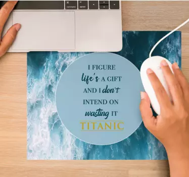 Tappetino mouse con frase onde ispiratrici - TenStickers