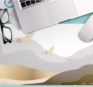 Tappetino mouse con frase paesaggio naturale fluente - TenStickers