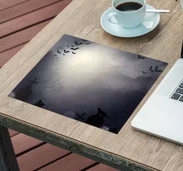 Tappetino mouse con frase paesaggio notturno misterioso - TenStickers