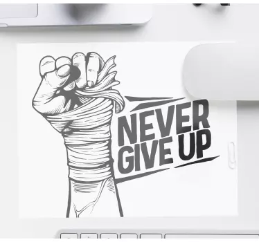 Tappetino mouse con frase pugno che tiene una fasciatura - TenStickers